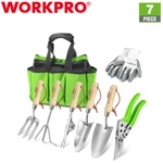 Workpro 7PC Garden Tool Set Heavy Duty Stainless Steel Wooden Handle. Fixed Price $40.99.