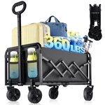 Collapsible Wagon Cart With Wheels Foldable - Lightweight 360LBS Heavy Duty F.... Fixed Price $47.91.