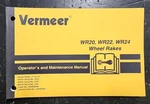 Vermeer WR20, WR22, WR24 Wheel Rakes Operator's/main Manual No. 105400V67 2003. Fixed Price $26.95.