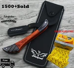 100 Blades + Wood Handle Straight Edge Barber Hair Shaving Razor Folding Knife. Fixed Price $14.90.