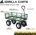 Gorilla Carts GOR400-COM Steel Garden With Removable Sides, 400-LBS. Green. Fixed Price $100.00.