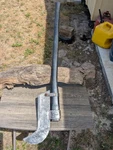 True Temper Kelly Works Sickle Steel Blade 13" X 5" Long Handle Reaping Tool. Fixed Price $65.00.