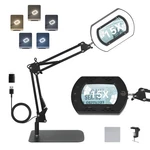 Magnifying Glass 15X Square Rechargeable 2-IN-1 & Clamp Liweght Light Stand. Fixed Price $59.99.