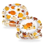 Grencian 50PC Fall Oval Paper Plates 10X12 Large Disposable Pumpkin Platters. Fixed Price $28.98.