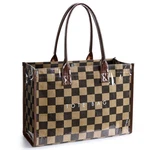 Kalidi Pvc Tote Women Kraft Paper Work Handbags Purses With Top Handle .... Fixed Price $46.79.