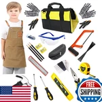 Qeeheng Kids Real Tools Set, Woodworking 38 Pieces With Bag,. Fixed Price $60.91.