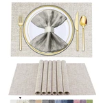 Beteam Set Of 6, Woven Vinyl Placemats, Washable & Durable Table. Fixed Price $21.41.