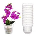 Orchid 4 Inch Pots With Holes 12 Pcs Clear Plastic Slo.... Fixed Price $18.15.