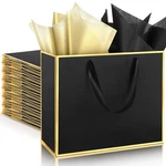 Relithick 12 Pack Metallic Paper Gift Bag With Handles Tissue Pap.... Fixed Price $30.34.