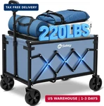 Sekey Wagon With Wheels 220LBS Capacity,heavy Duty Carts Foldabl. Fixed Price $56.49.