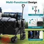 Olixis Collapsible Wagon Cart 440LBS Foldable Extra Long Black Utility. Fixed Price $139.99.