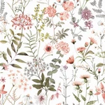 Veelike 17.7X354 Pink Wildflowers Floral Wallpaper Peel And Stick. Fixed Price $71.42.