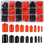 300 Pieces Rubber End Caps, Vinyl Black And Red Screw. Fixed Price $15.94.