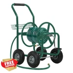 Fdw 4-WHEEL Garden Hose Reel Cart Holds 300FT 5/8" Heavy Duty Steel. Fixed Price $196.99.