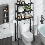 Kitsure Over The Toilet Storage Rack Freestanding Bathroom Organizer Black 3 Tie. Fixed Price $76.46.