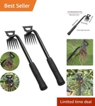 Compact 6-TINE Hand Weeder Efficient Manual Tool Set For Home Gardens, 2 Pack. Fixed Price $20.79.
