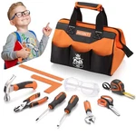 Rexbeti 10-PIECE Kids Set With Real Hand Tools, Orange Durable Storage B.... Fixed Price $50.10.