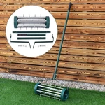 Costway Heavy Duty Rolling Garden Lawn Aerator Roller Home Grass Steel Handle. Fixed Price $39.99.