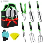 8 Pcs Gardening Set With Bag Heavy-duty Rust-proof Hand Tools, Plasti.... Fixed Price $35.76.