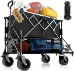 52" Heavy Duty Double Decker Wagon, 650L Collapsible Folding Cart With Bra. Fixed Price $234.99.