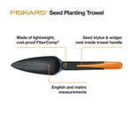 Fiskars 13 In. Hand Seed Sower Planting (garden Trowel) New Item. Fixed Price $6.99.