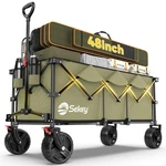 New Sekey 48''L Collapsible Foldable Extended Wagon With 660LBS Weight Capacity. Fixed Price $196.42.