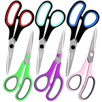 Scissors Set Of 6-PACK, Rkqoa 8" All Purpose Bulk Multicolor. Fixed Price $17.99.