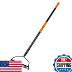 Agropro Garden Rake For Lawn Heavy Duty, 14 Tines Metal With Thick Fibergla. Fixed Price $59.52.