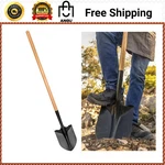 Garden Shovel, 43 In. Wood Handle Digging Tool, Small Spade Lawn Landscaping. Fixed Price $15.99.