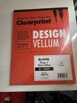 Clearprint 1000H Design Vellum 8.5 X11 50 Sheets Sketch Pad. Fixed Price $22.00.