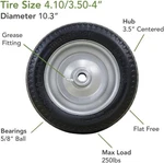 Marathon 00210 Hand Truck All Purpose Utility Tire Flat Free 4.10 / 3.50-4LP New. Fixed Price $19.99.