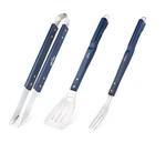 Corona 3 Piece Grilling Tool Set Tongs Fork Spatula Stainless Steel Wood Handles. Fixed Price $10.33.