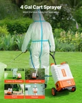 Battery Powered Backpack Sprayer With Cart, Cleaning. Fixed Price $141.68.