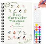 Slwbz Watercolor Workbook Birds - 15 Diy Designs, Paint, Palette & Brush Set. Fixed Price $30.49.