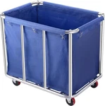 Commercial Laundry Cart With Wheels, 400L Large Capacity Heavy Duty Stainless.... Fixed Price $150.71.
