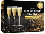 Guanqiao 48 Pack Clear Champagne Flutes 6OZ Disposable Reusable Plastic Wine Gla. Fixed Price $55.05.