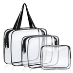 3 Pack Pvc Waterproof Toiletries, Crystal Clear Travel Toiletry Bag, Tsa .... Fixed Price $14.99.