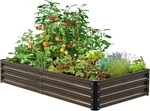 Greener 48"*96"*12" Metal Planter Garden Box Kit - Wood Scratch & Dent. Fixed Price $98.20.