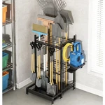 Garden Tool Organizer Rack For Garage Heavy-duty Storage Stand Black. Fixed Price $71.25.