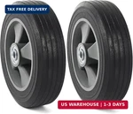 Ar-pro (2-PACK) 8" 2" Flat Free Solid Rubber Tire And Wheel, 3/4" Axles Bore. Fixed Price $43.86.