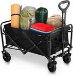Collapsible Foldable Wagon With 220LBS Weight Capacity, Heavy Duty Fabric And Me. Fixed Price $85.82.