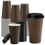 16 Oz Disposable Coffee Cups With Lids 100 Pack - Hot Paper. Fixed Price $32.98.