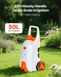 Battery-powered With Wheeled Cart, 13.1 Gallons Electric Weed Sprayer,. Fixed Price $256.35.