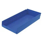 Akro-mils 30174BLUE Shelf Storage Bin, Plastic, Blue, H, 11 1/8 W, 23. Fixed Price $10.89.
