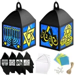 Cinrobiye 16SET Hanukkah Craft Kits Diy Chanukah Tissue Paper Lanterns Orange. Fixed Price $27.38.