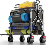 Overmont 400L Foldable Double Decker Wagon - Large Capacity Collapsible. Fixed Price $142.99.
