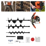 Auger Post Hole Digger 52CC-2 Stroke Digging Tool With Drill Bits 4'', 6" & 8". Fixed Price $88.35.