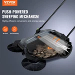 Walk-behind Hand Push Floor Sweeper, Patio. Fixed Price $116.23.