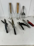 Lot 7 Hand Garden Tools Rake Cultivator Shears Fork Markle Craftsman Fiskars. Fixed Price $29.95.