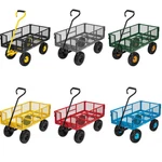 Heavy Duty 880LB Garden Utility Wagon Cart Yard Lawn Trolley W/ Pneumatic Wheels. Fixed Price $79.97.